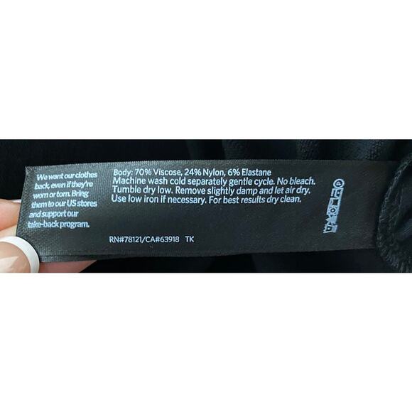Eileen Fisher Womens Petite Shift Midi Tank Dress Viscose Slit Black Classic Med - Picture 5 of 7